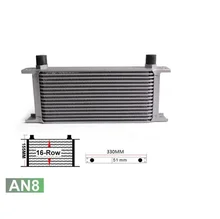 British type TH248 black aluminum engine oil cooler 16 row AN8