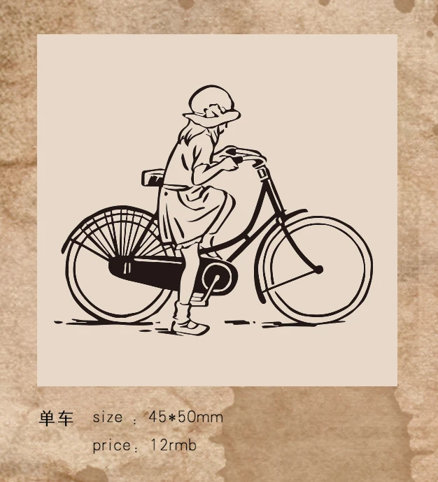 moodtape vintage wood clear stamp for DIY scrapbooking/photo album Decorative stamp vegetation plant rubber stamp seal - Цвет: danche