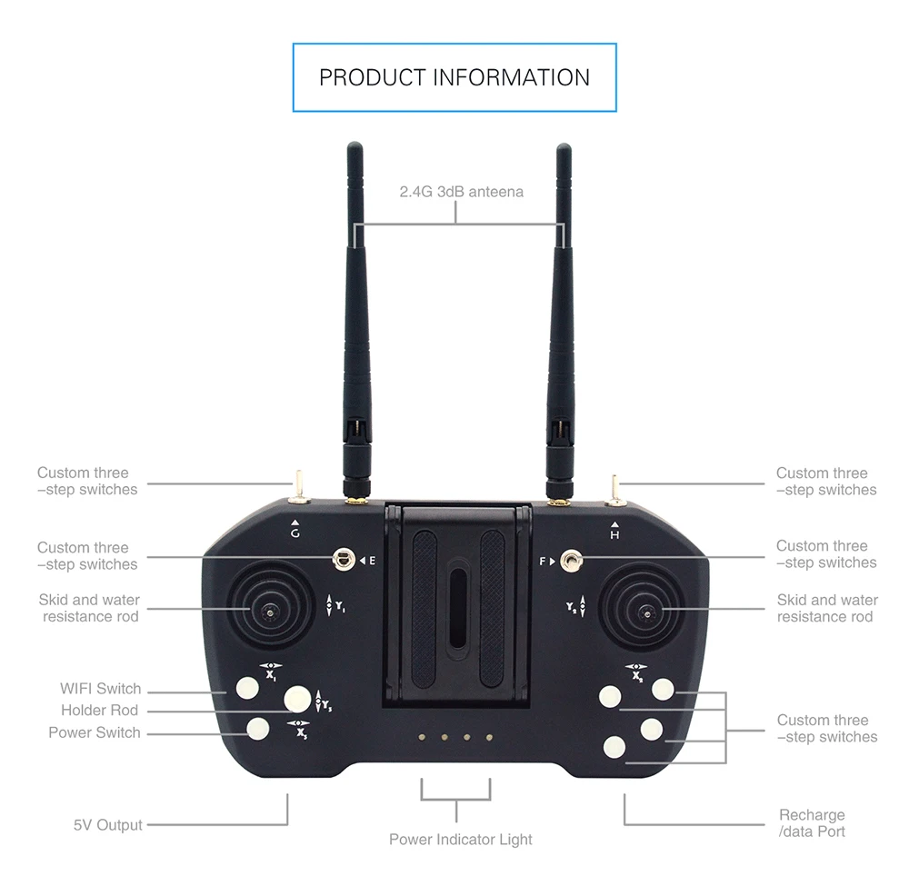 Skydroid T12 дальность 30км 2,4 ghz цифров 4-в-1 для защиты растений ссылка дистанционное управление БПЛА с дистанционным управлением Управление комплект