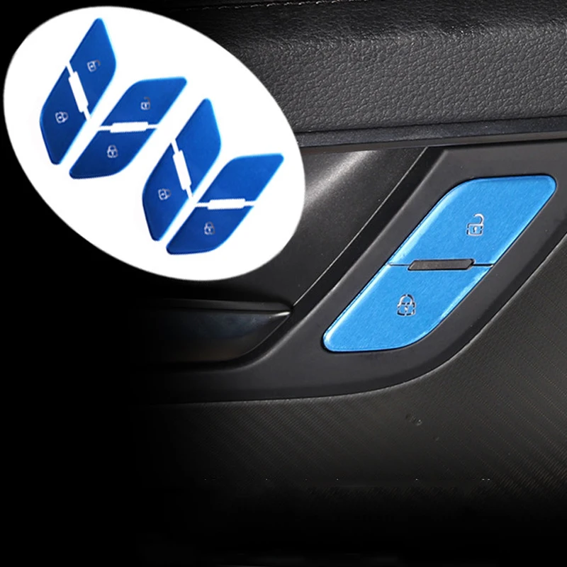 

Car Interior Button Protection Sticker Electronic Handbrake Door Lock Central Control Button Decoration Sticker for Audi A6L