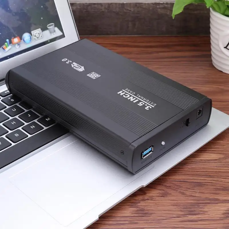 VKTECH 3,5 дюймов жесткого диска SATA HDD SSD корпус для внешнего жесткого USB3.0/USB2.0 5 Гбит/с Последовательный интерфейс SATA HDD/SSD Алюминий сплав жесткого диска чехол