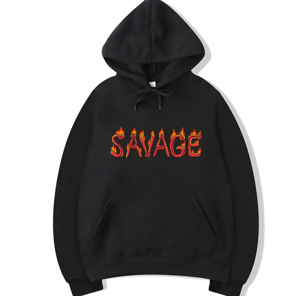 

2019 New Mens Hooded Sweatshirt Savage Hoodies Parody No Heart X Savage Mode Slaughter Gang ATL Cotton Long Sleeved Hoody Suprem