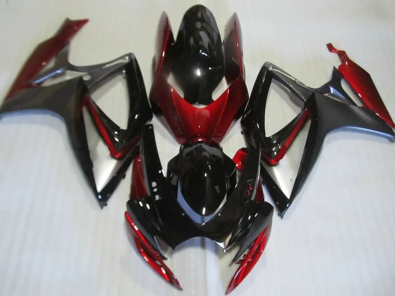 Комплект обтекателей под давлением для GSXR600 750 K6 06 07 GSXR 600 2006 2007 ABS красный черный