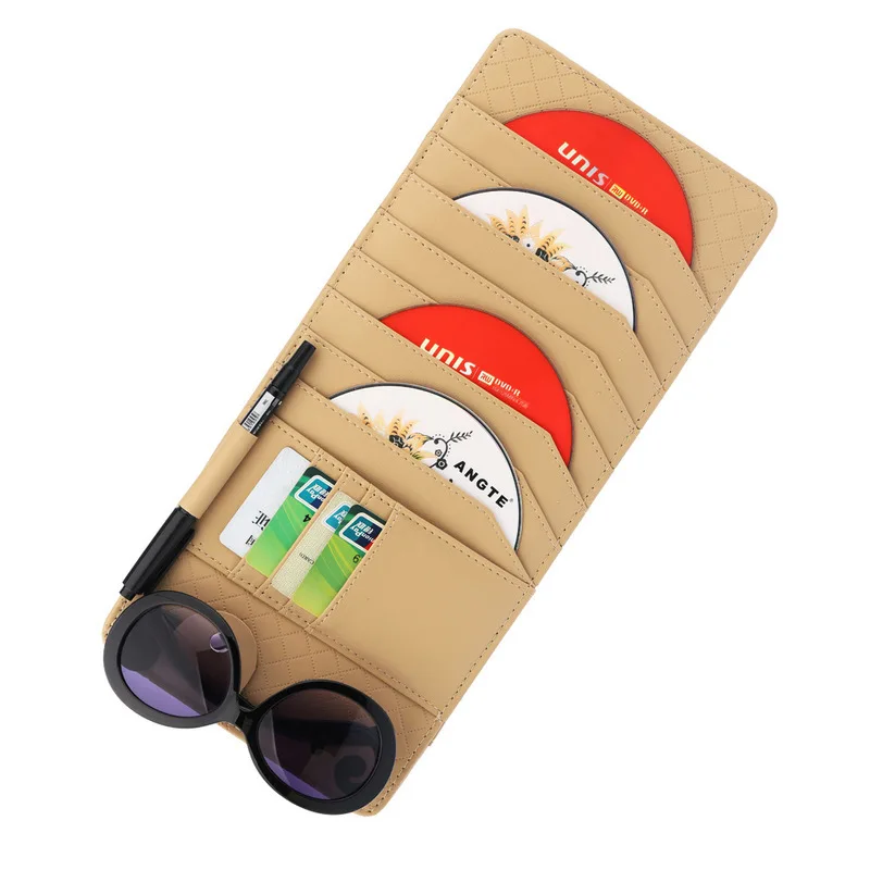 Авто козырек сумка для хранения зонтика кожаный чехол книжка с компакт дисков