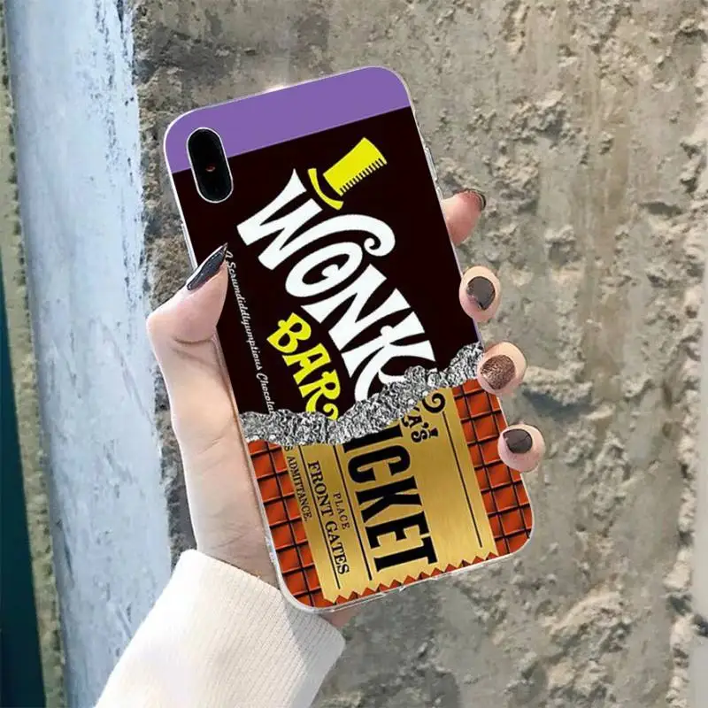 TOPLBPCS Wonka Bar с золотым билетом Alpen золотой шоколадный чехол для телефона iPhone 8 7 6 6S Plus