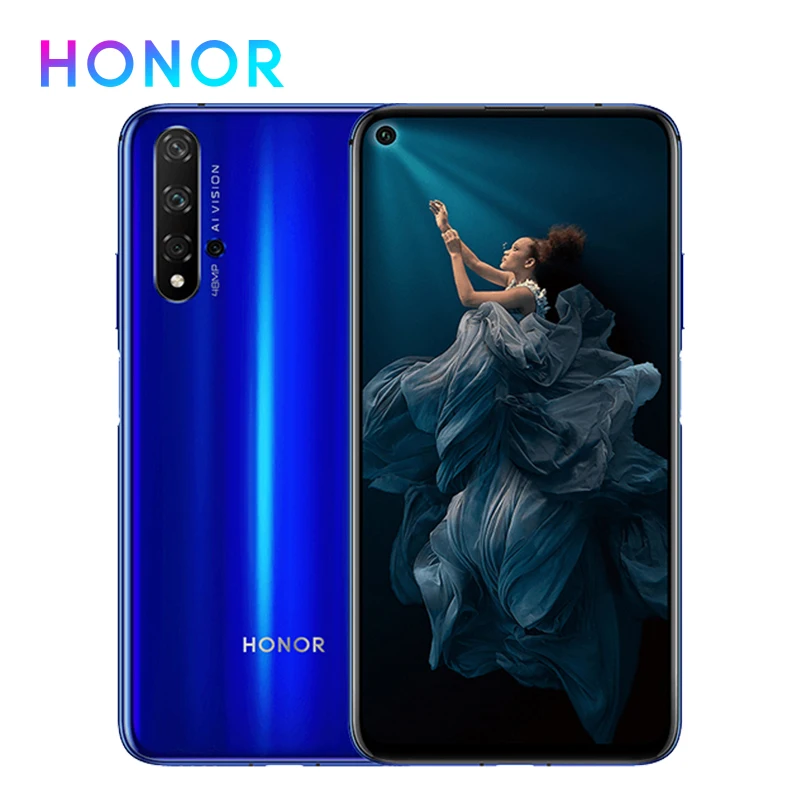 Глобальная версия Honor 20 6 ГБ 128 Гб Смартфон Kirin 980 Восьмиядерный 48 МП четыре камеры 26