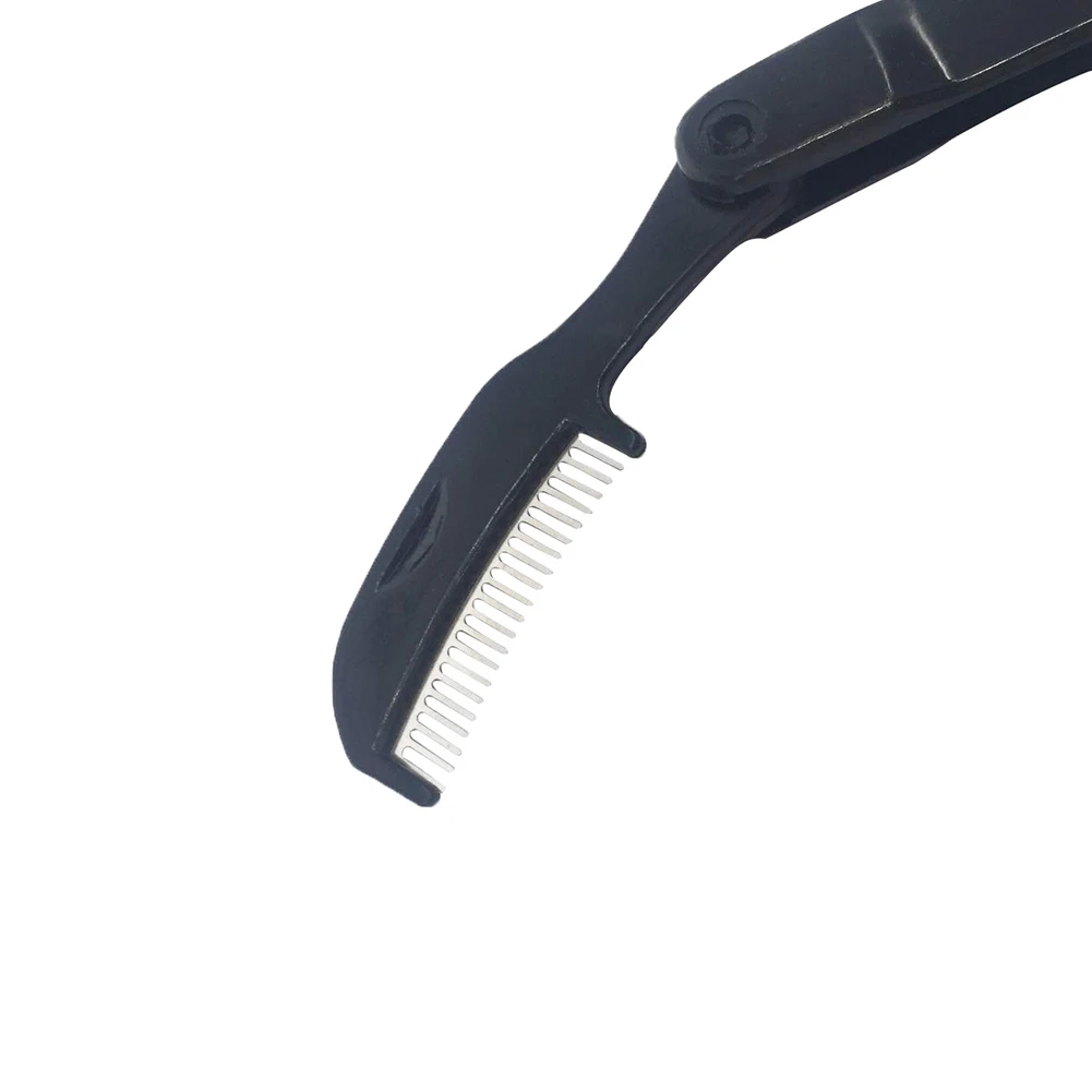 Multifunction Folding Stainless Steel Eyebrow Eyelash Brush Comb Makeup Tool