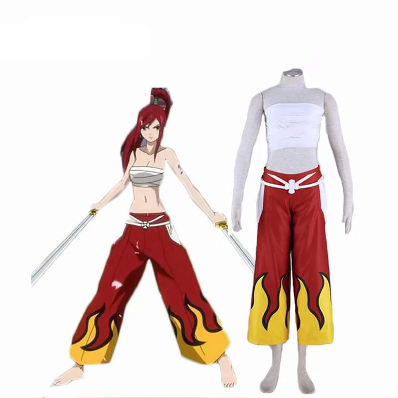 Fairy Tail Titania Erza Scarlet Fairy Blades Anime Uniform Cosplay Costume Per Halloween Personalizza