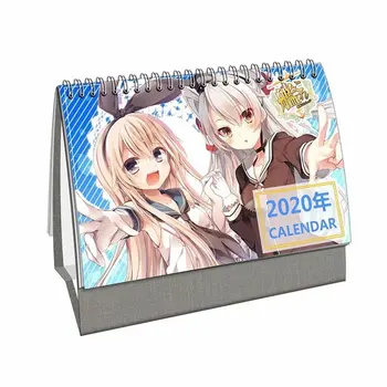

2020 Year Anime Kantai Collection Desktop Note Calendar DIY Cartoon character daily Schedule Planner Desk calendar Decoration