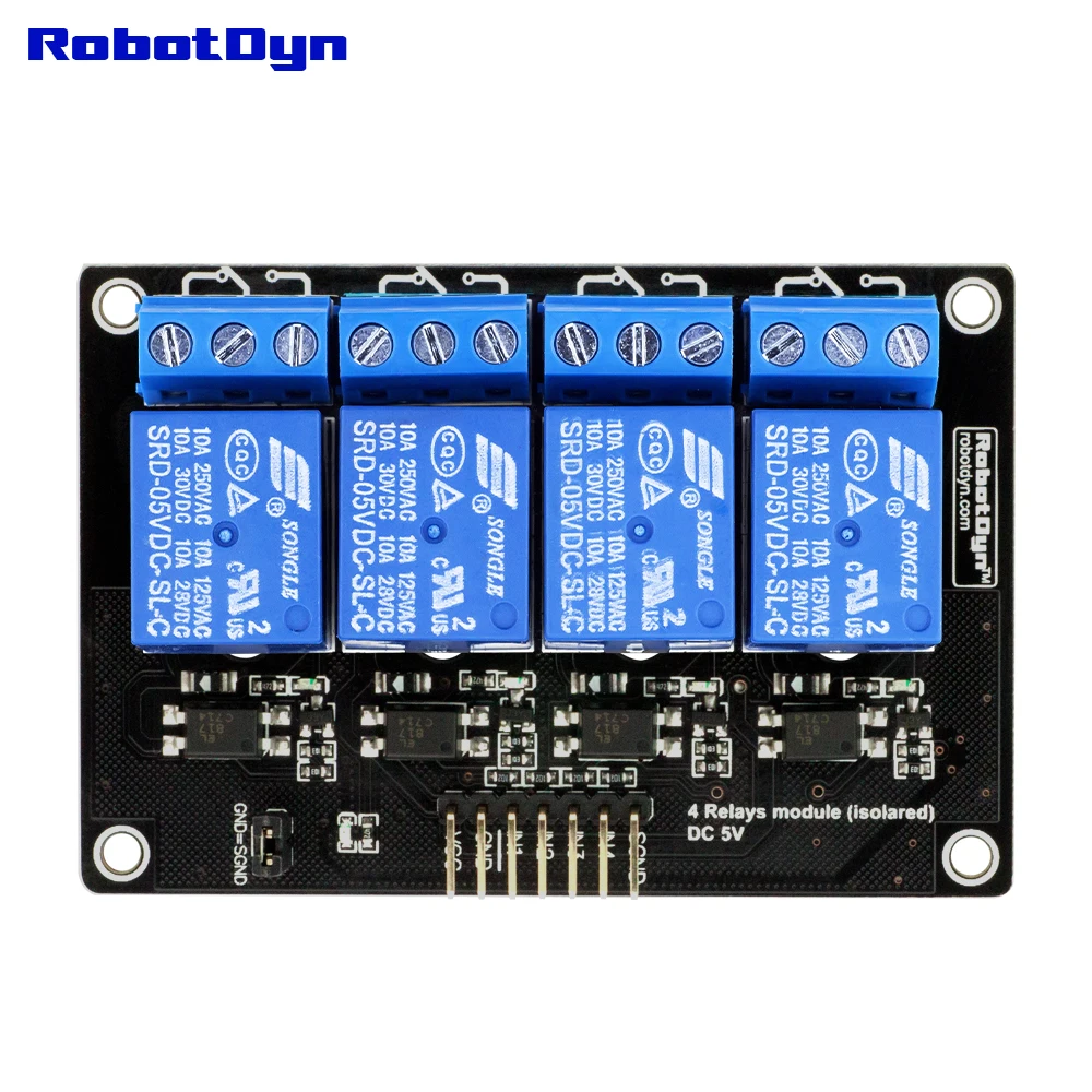 Vодуль 4 реле 5 В|relay module|relay module 4module relay |