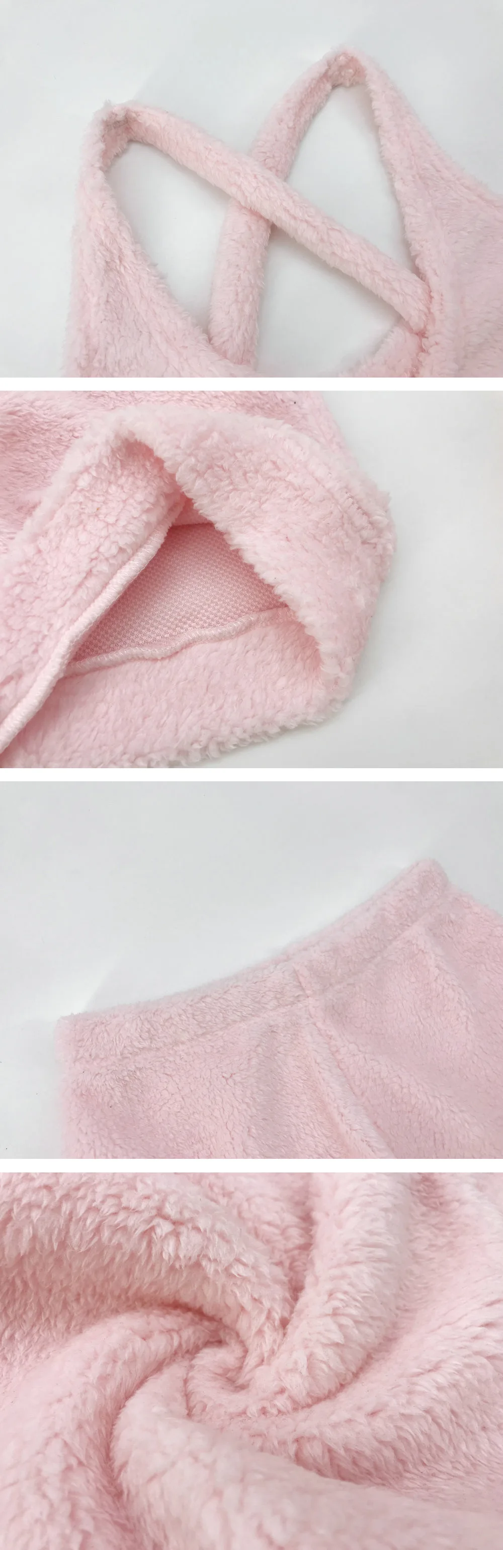 2PCS/Sets Sexy Fluffy Suits Velvet Plush Hooded Sleepwear Shorts+Crop Top Women Tracksuit Casual Sports Set Overalls Sweatshirts