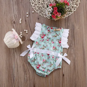 

For Newborn Baby Girl Clothes Lace Floral Romper