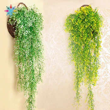 

120cm Simulation Admiralty Willow Artificial Fake Silk Flower Vine Hanging Garland Plant Wall Decoration Home Wedding DecorTLS