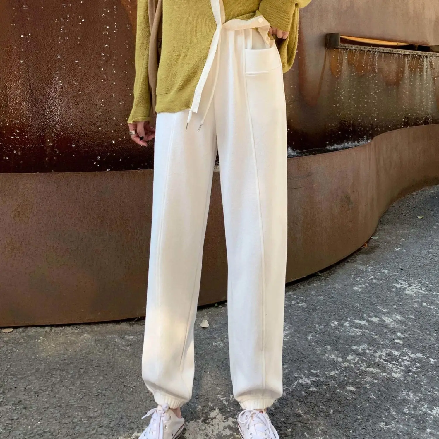   ϶ Ʈ ƮƮ ̵  α ǻ Streetwear Drawstring м Basic Mujer Ins Empire College New