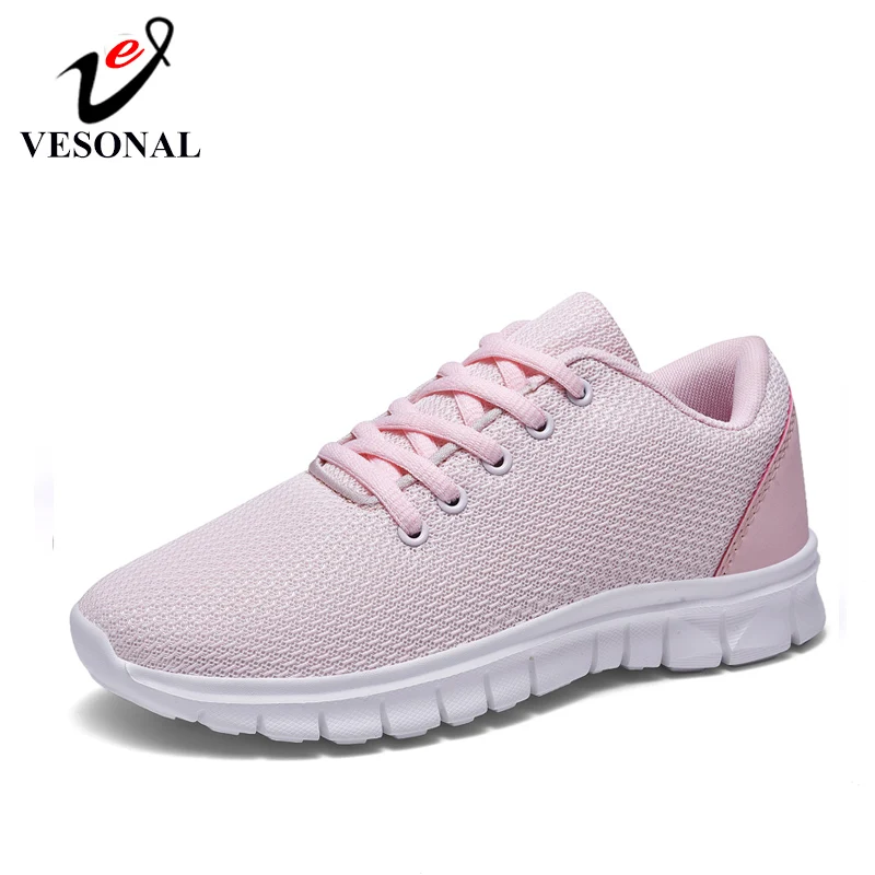 

VESONAL 2019 Autumn Breathable Sneakers Women Shoes Casual Breathable Mesh lightweight Comfortable Female Walking Footwear