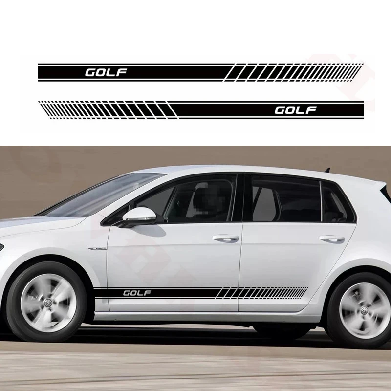 Наклейка 2 шт./компл. Автомобильная виниловая полоса юбка наклейка боковые