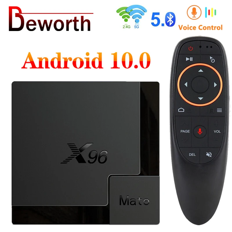 X96 Mate H616 Смарт ТВ приставка Android 10 0 2 4 г 5G двухъядерный процессор Wi Fi Google Voice Bluetooth 5 4K
