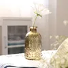 Creative Simple Glass Vase For Flowers Carved Vase Desktop Home Decoration Accessories Flower Decoration 4