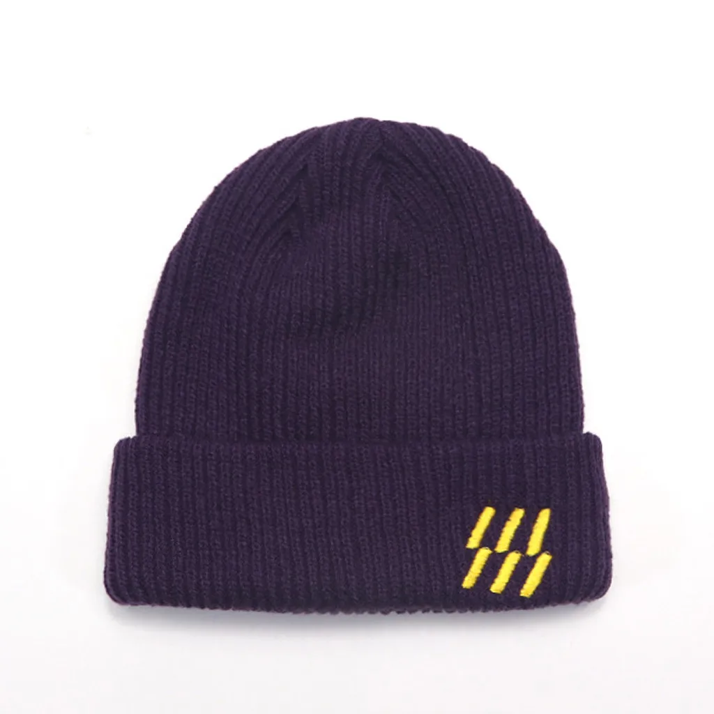 Purple Skullies Beanies, детская шапка, зимняя теплая детская простая однотонная вязаная шапочка для малыша, шерстяные теплые шапки для девочек и мальчиков, Beanies Hat HOOLER - Цвет: Purple