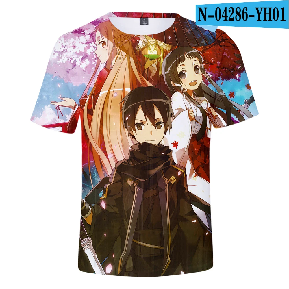 Sword Art онлайн: футболка с круглым вырезом и принтом Алисия для мужчин/женщин, летняя Модная Повседневная Футболка Harajuku с коротким рукавом - Цвет: picture color