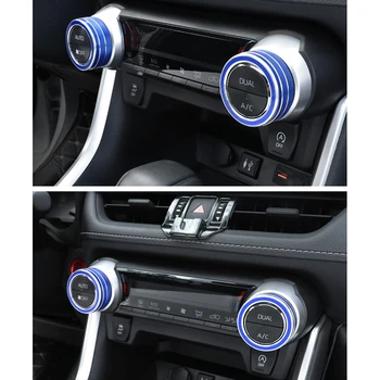 

AC Switch Control Trim Button Decoration Trim Blue Trim Accessories for Toyota RAV4 2019 2020