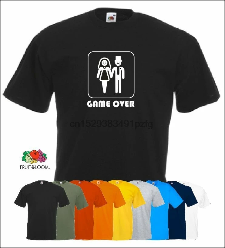 Game Over T-Shirt Marriage Wedding Just married T Shirt |