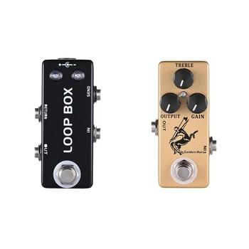 

Mosky Mini Guitar Effect Pedal Loop Box Switcher & MOSKY Horse Guitar Effect Pedal Overdrive Guitar Pedal