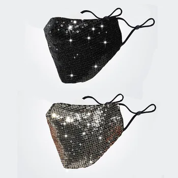 

Cotton Glittering Masks Face Masks Air Pollution Black Anime Anti Dust Masks Windproof Proof Flu Face Mask Facial Mask Fashion