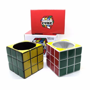 

Creative Funny Rubik's Cube Ceramics Mugs Unique Gift Tetris Cube Cups Office Milk Tea Coffee Mug Friend Birthday Gift Cup