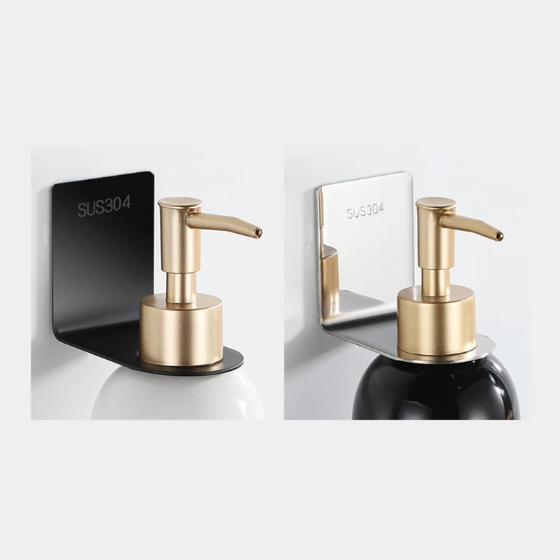 Stainless Steel Suction Cup Rack Shower Gel Shampoo Soap Liquid Wall Mount Hook 2