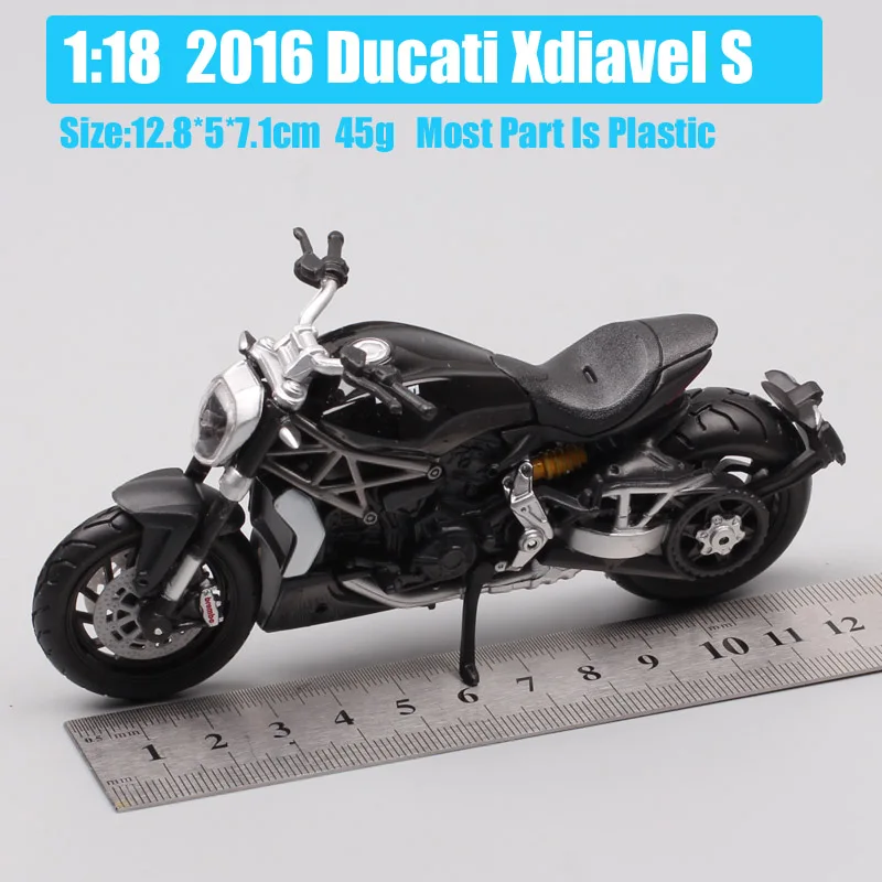 1/18 масштаб bburago Ducati Xdiavel S Cruiser Мотоцикл diavel велосипед литые игрушечные модели Миниатюрные гоночные детские для коллекции - Цвет: 2016 Xdiavel