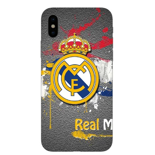 Реал Мадрид логотип подарок Мягкий силиконовый чехол для телефона для iPhone XS XR MAX X10 5 5S 5SE 6 6S 6Plus 7 7Plus 8 8Plus - Цвет: TPU