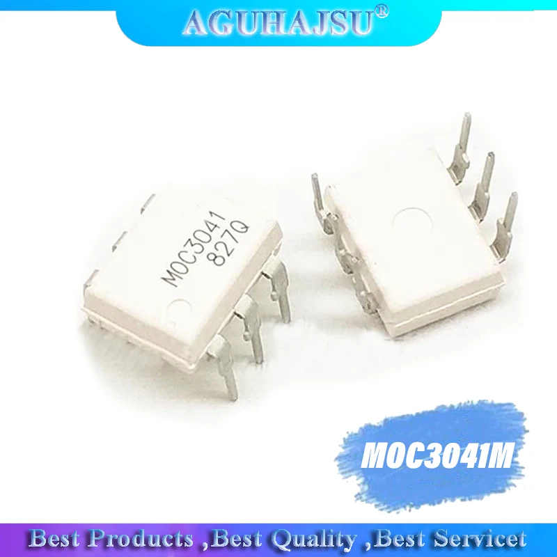 10PCS OPTOCOUPLER FAIRCHILD/MOTOROLA/QTC DIP-6 MOC3041 MOC3041M
