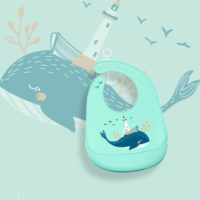 Силиконовые детские нагрудники слюнявчик ткани мультфильм животных Водонепроницаемый Малыш Дети Регулируемый передник для кормления цветной платок-слюнявчик нагрудники Детский шарф