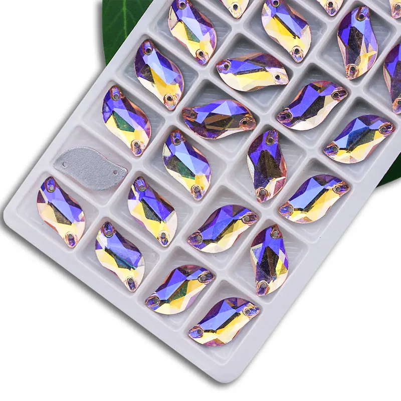 Sparkling S-Shape Colorful Glass Rhinestones