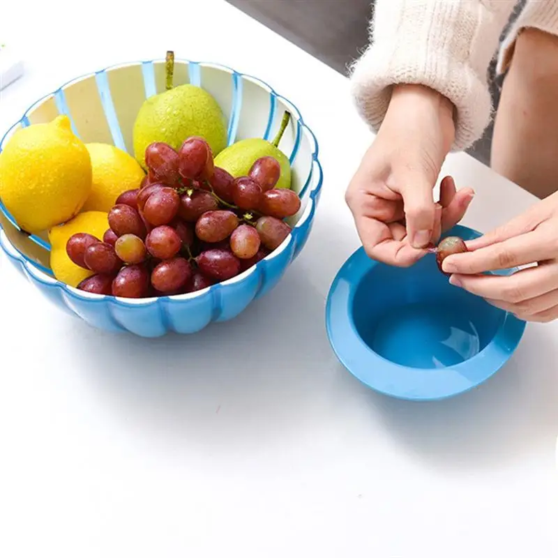 Бытовая пластиковая тарелка для еды десерт фруктовый салат миска перекуса