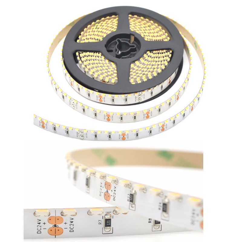 5m / Roll DC12V/24V 1m/120Leds SMD335 Side Emitting Led Strip Light 5mm PCB Flexible 45 Degree With 3M Tape Bar Home Shop Decor