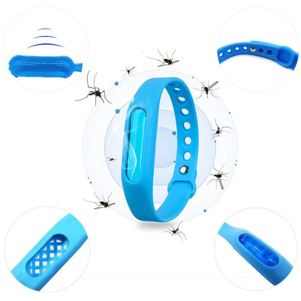 

Dropship 1set Bracelet+Anti Mosquito Capsule Pest Insect Bugs Control Mosquito Repellent waterproof Wristband For Kids Mosquito