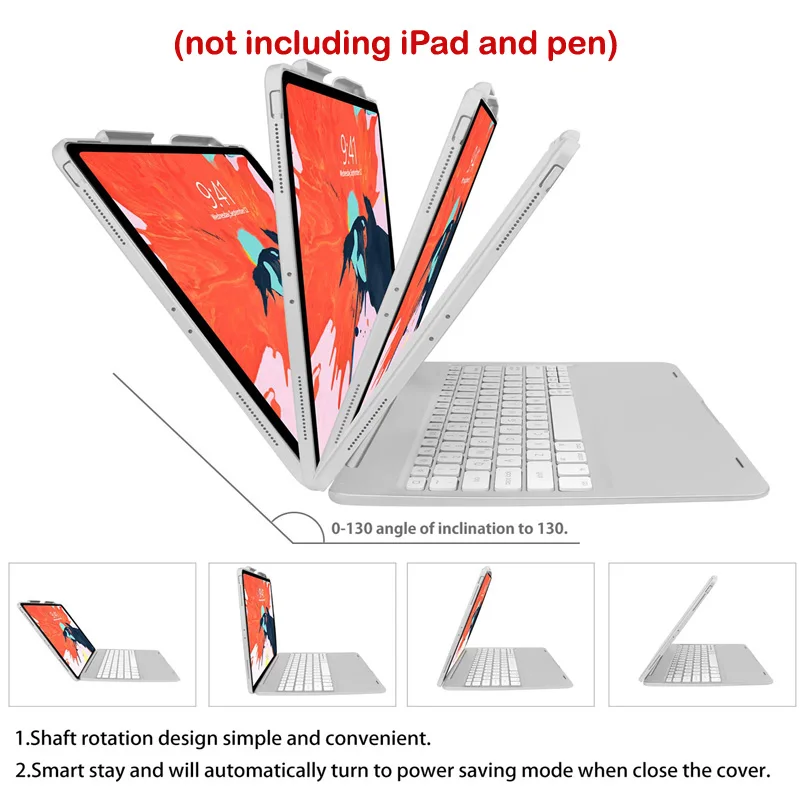 Чехол для ipad pro 11, 7 цветов, Беспроводная Bluetooth клавиатура с подсветкой, чехол для ipad pro 11, чехол