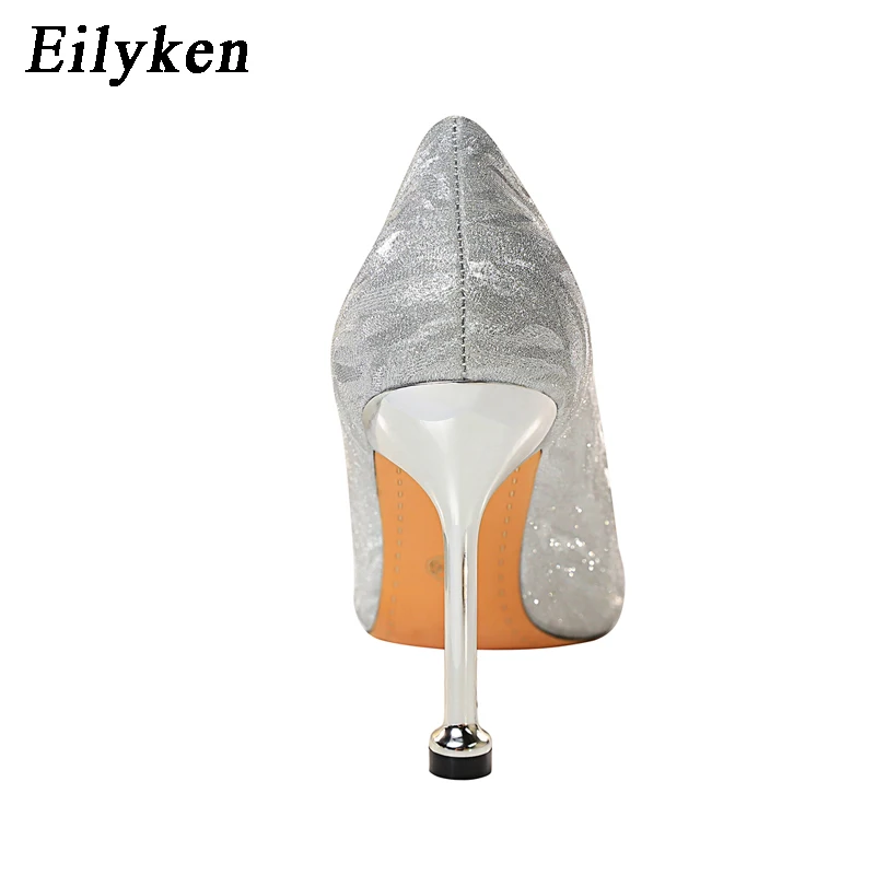 EilyKen/серебристые, золотистые женские туфли-лодочки; летние модельные туфли с острым носком на высоком каблуке; женские туфли-лодочки на платформе; туфли-лодочки с острым носком; Прямая поставка