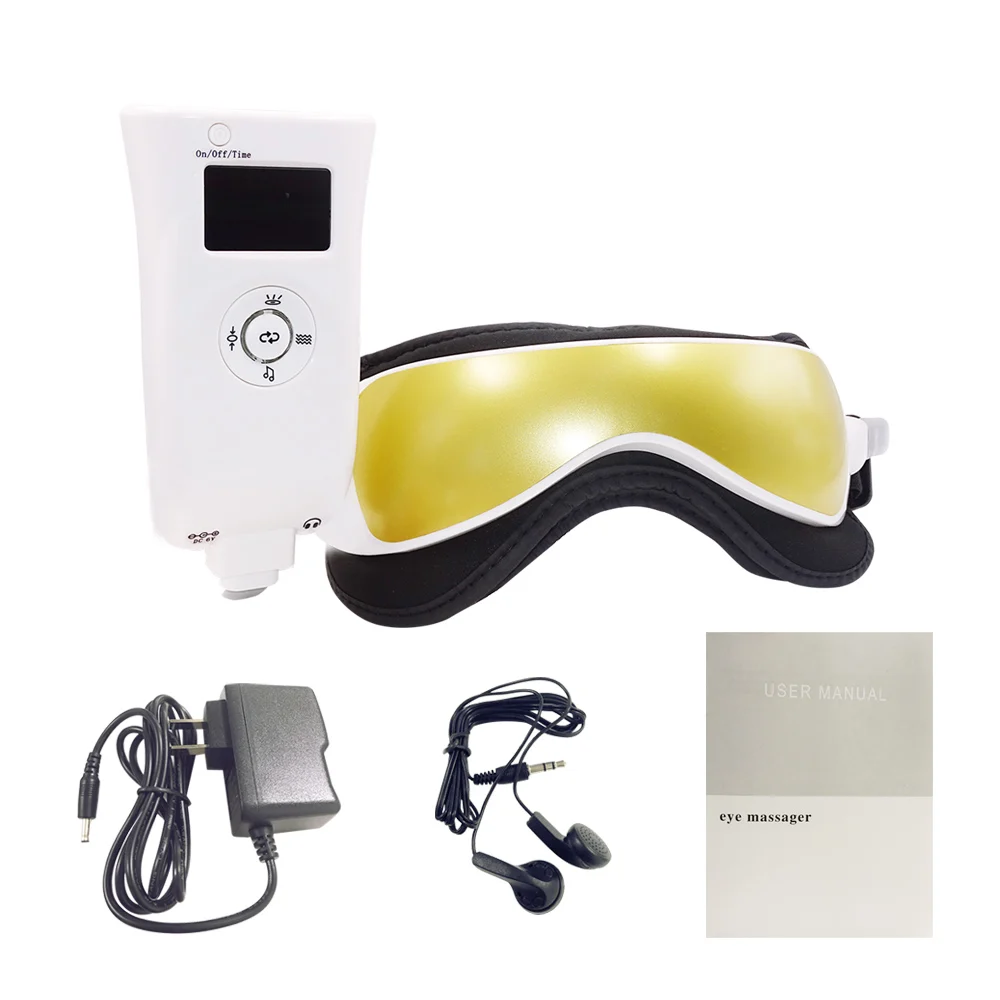 Умный антивозрастной Вибрационный Электрический массажер для глаз с тепловым компрессионным воздушным давлением, музыкальный массажер для глаз, расслабляющий Уход за глазами