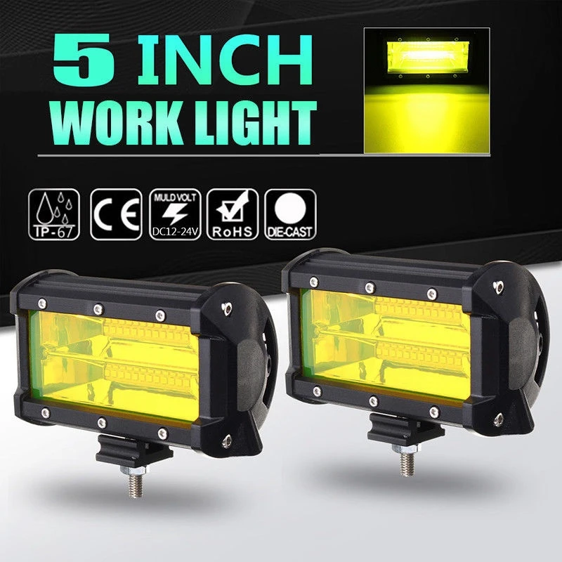 2 шт. водонепроницаемый 5 дюймов 72 Вт Светодиодный светильник для вождения противотуманных фар внедорожника