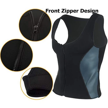 

Body Shaper Tops for Men Fashion Fitness Gym Neoprene Sauna Tank Waist Trainer Shaper Slimming Suit Zipper Vest Waist ShaperS