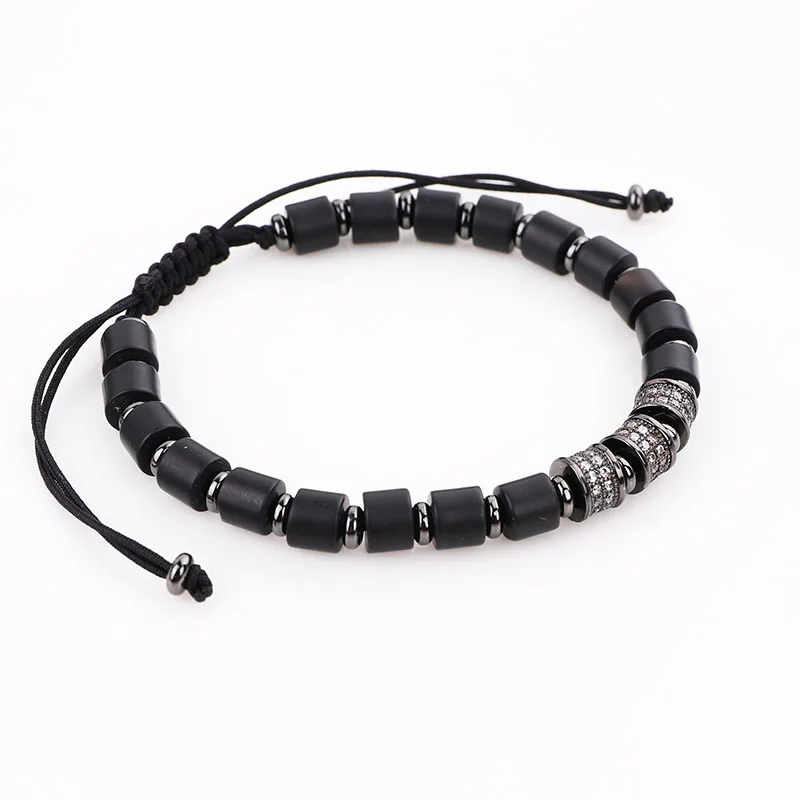 Men Women Jewelry Bracelet Brass CZ Charms Natural Stone Beads Bracelet Jewelry Warp Bracelet Men Women - Image 5