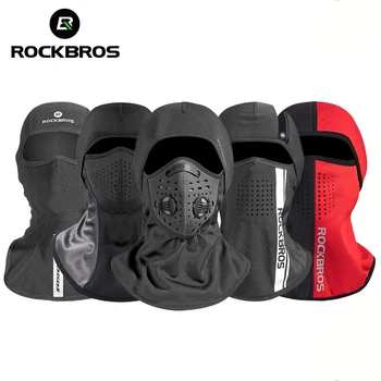 

ROCKBROS Winter Keep Warm Cycling Face Mask Fleece Thermal MTB Road Bike Cap Windproof Hat Headwear for Riding Skiing Fishing