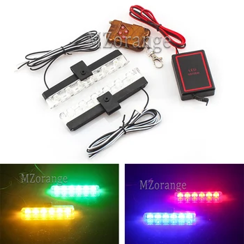 

2x6 led strobe lights on a car led polices lights wireless remote car flash led police lights stroboscopes for cars police light