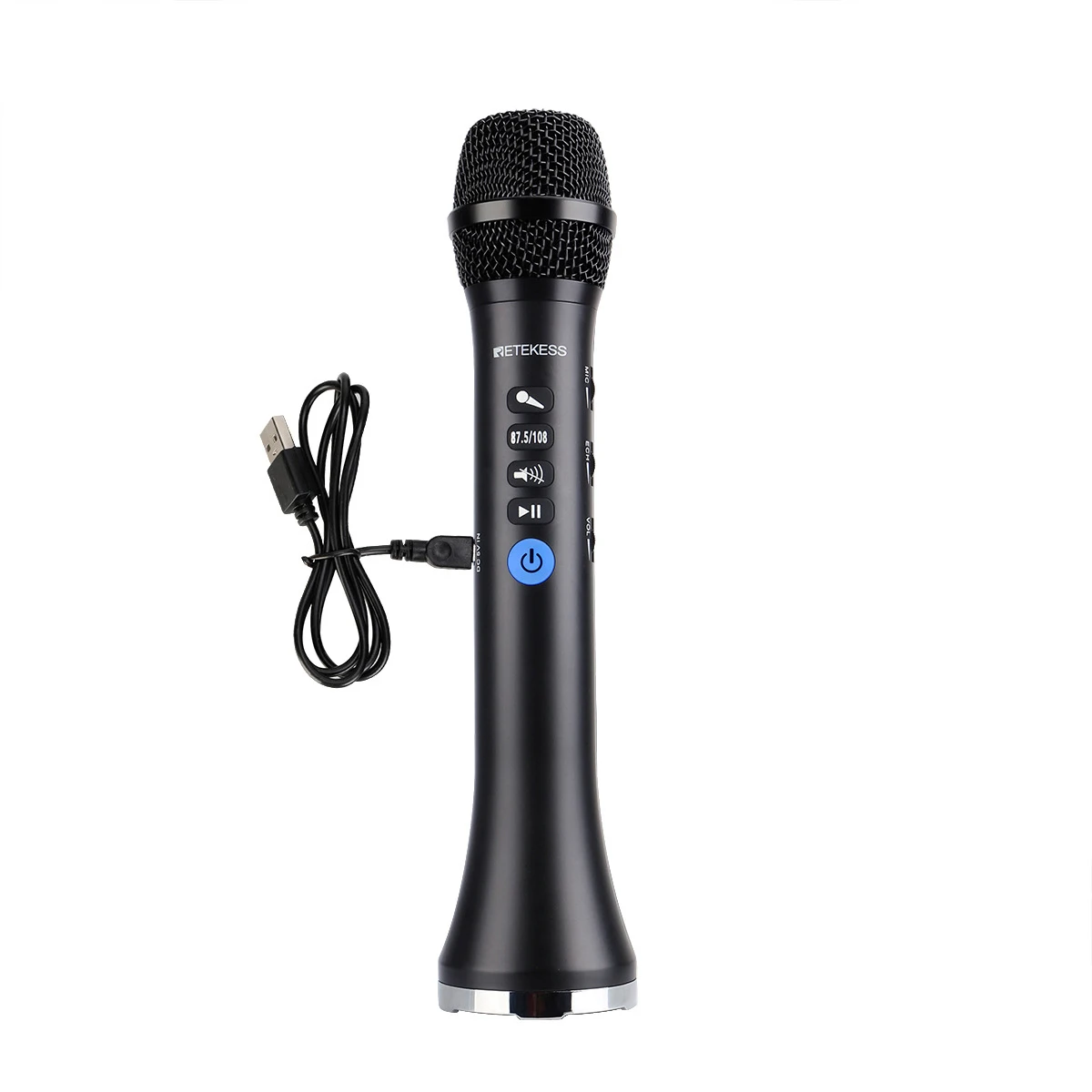 

RETEKESS 20W bluetooth Microphone FM Wireless DSP for Live Broadcast Speaker Music Player Integrated audio Mic for Karaoke KTV