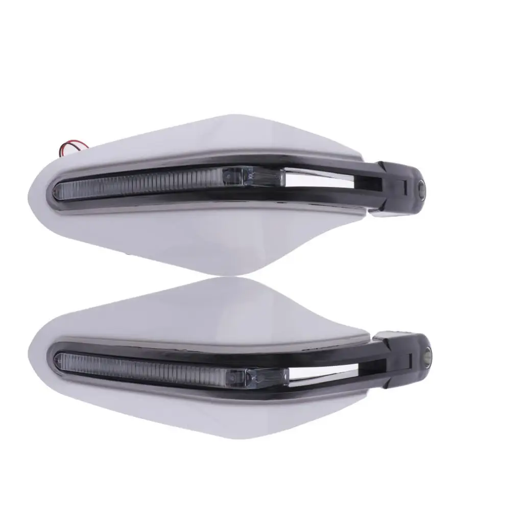 1 Pair Motorcycle Handlebar Hand Guards with LED Light Hand Guards Protectors for ATV Motocross Dirt Bike