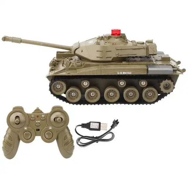 JJRC Q85 RC Tank Model Toy 2.4G Remote Control Programmable Crawler Tank Children Sound Effects Military Tank 1/30 RC Car Toy 3