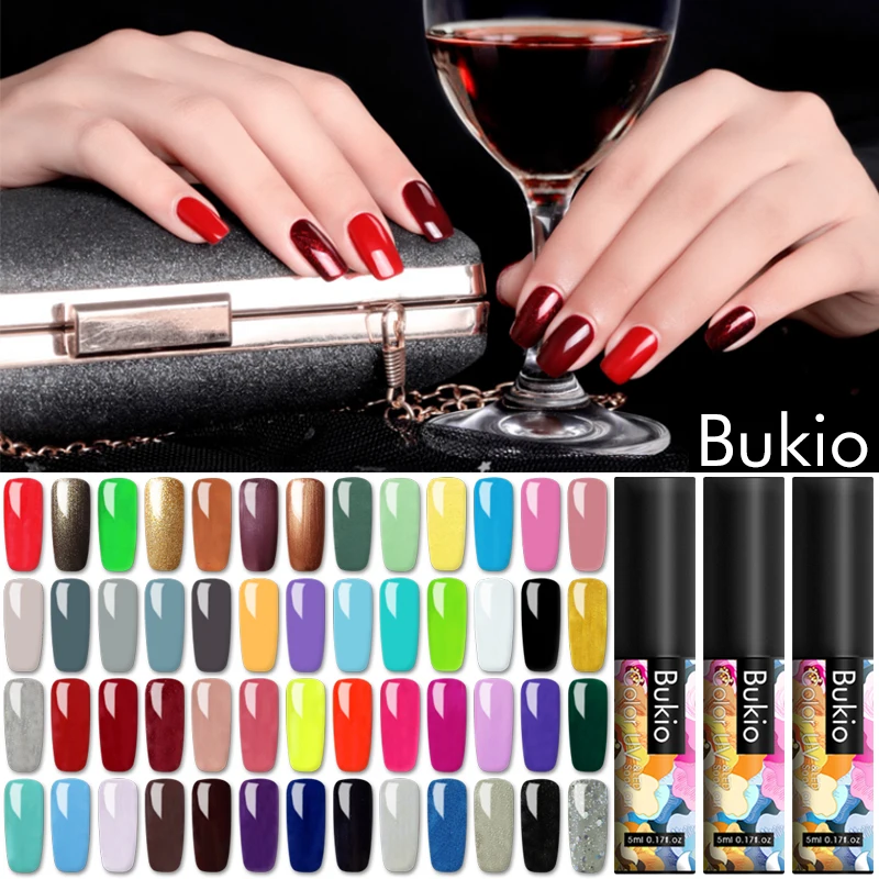 Bukio 60 + чистый цветной Гель лак для ногтей 2019 новейший продукт цвета эмалированный